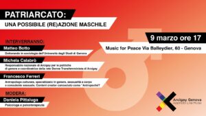 PATRIARCATO: Una possibile (re)azione maschile @ Music for Peace